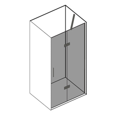 Porta doccia battente versione destra cm 70 modello Atlas in cristallo temperato mm 8 by CeramicStore | Lo specialista del tuo bagno