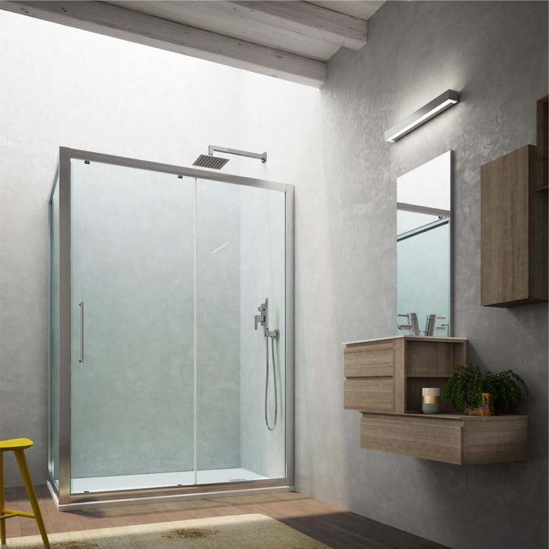 Porta Doccia Scorrevole modello Minerva 130 cm in cristallo trasparente 6 mm by CeramicStore | Lo specialista del tuo bagno