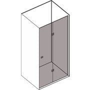 Porta doccia con apertura a soffietto da 70 cm in cristallo trasparente temperato 6 mm by CeramicStore | Lo specialista del tuo bagno