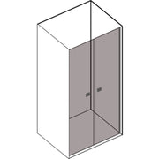 Porta doccia modello Ermes con apertura saloon da 80 cm in cristallo trasparente temperato da 6 mm by CeramicStore | Lo specialista del tuo bagno