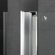 Porta doccia modello Ermes con apertura saloon da 120 cm in cristallo trasparente temperato 6 mm by CeramicStore | Lo specialista del tuo bagno