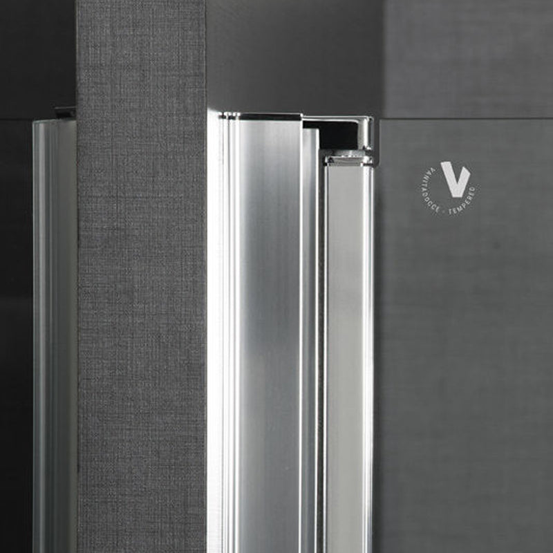 Porta doccia modello Ermes con apertura saloon da 120 cm in cristallo trasparente temperato 6 mm by CeramicStore | Lo specialista del tuo bagno