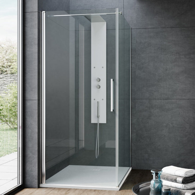 Porta doccia ad apertura battente per nicchia da 70 cm modello Beauty in cristallo trasparente 8 mm Reversibile by CeramicStore | Lo specialista del tuo bagno