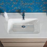 Composizione bagno con lavabo specchio e colonna modello KoraXL01 110 cm Olmo Rousseau by CeramicStore | Lo specialista del tuo bagno