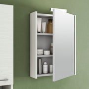 Mobile bagno sospeso con lavabo colonna e specchio contenitore color Aralie modello Gio' 01 90 cm by CeramicStore | Lo specialista del tuo bagno