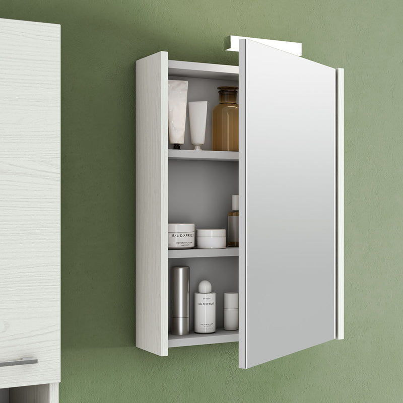 Mobile bagno sospeso con lavabo colonna e specchio contenitore color Aralie modello Gio' 01 90 cm by CeramicStore | Lo specialista del tuo bagno