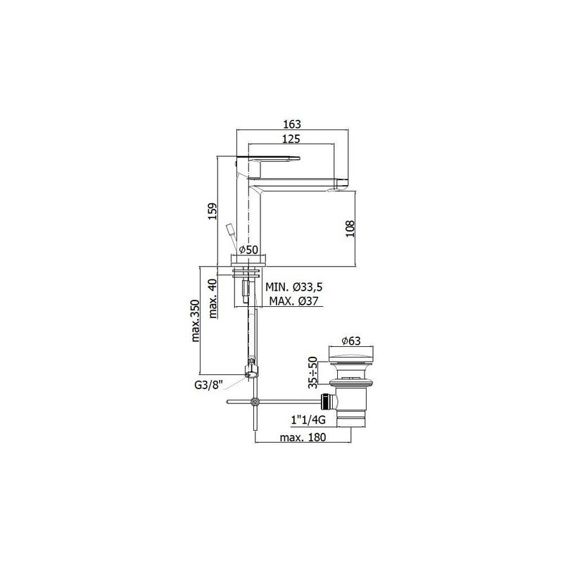 Miscelatore lavabo monocomando con scarico clic clac serie Candy modello CA071HKCR cromato Paffoni by CeramicStore | Lo specialista del tuo bagno