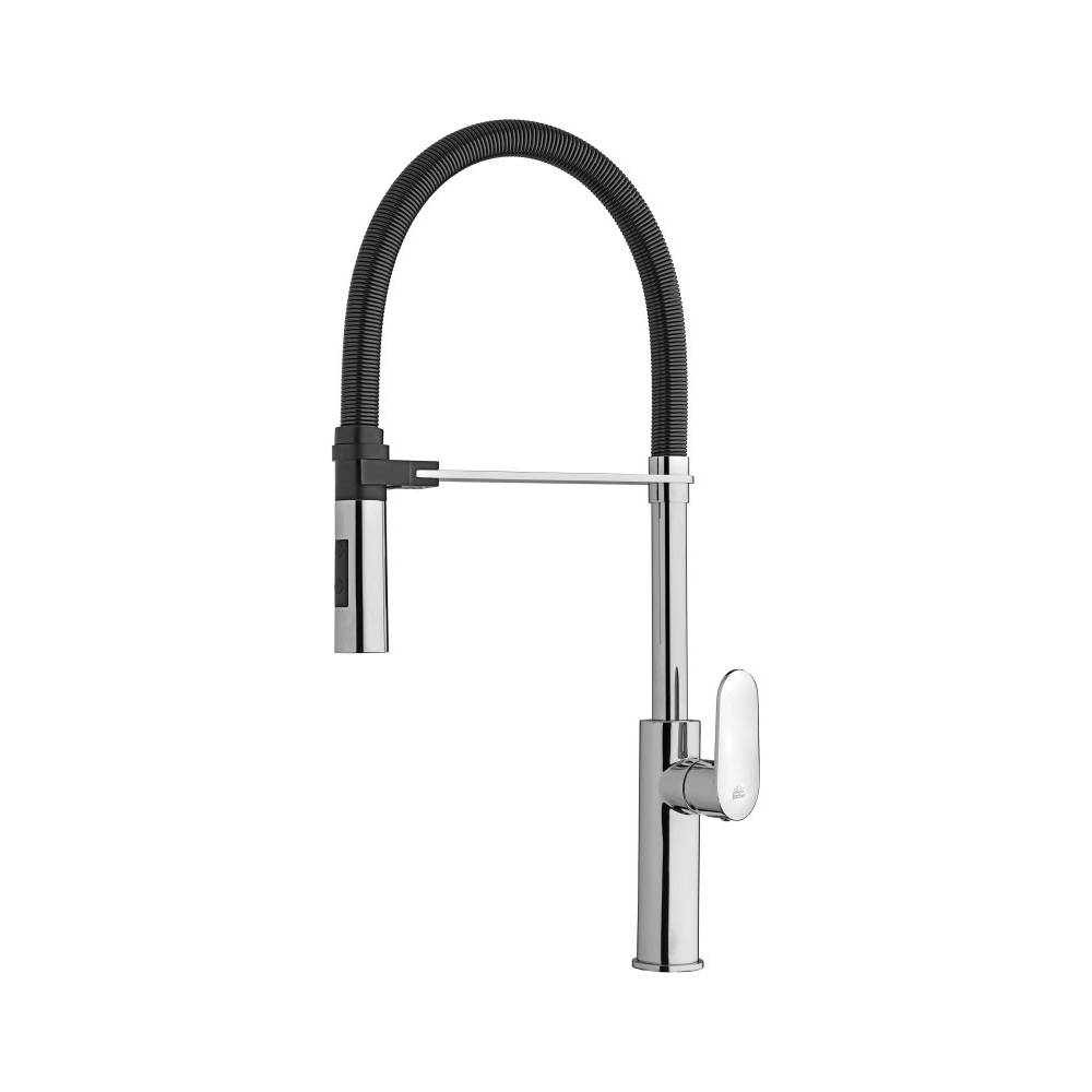 Miscelatore cucina Professional con doccetta serie Candy modello CA179CRNO cromato con molla nero opaco Paffoni by CeramicStore | Lo specialista del tuo bagno