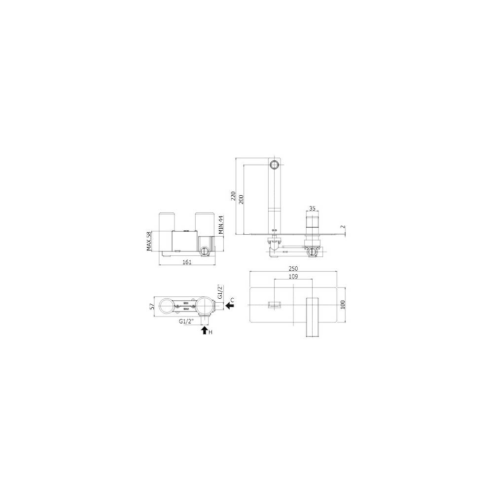 Miscelatore incasso lavabo serie EFFE modello EF106CR cromato Paffoni by CeramicStore | Lo specialista del tuo bagno