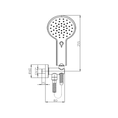 Bossini Kit supporto fisso con presa acqua - doccia AGUA-LIFE à˜ 120 mm con flessibile cm 150 by CeramicStore | Lo specialista del tuo bagno
