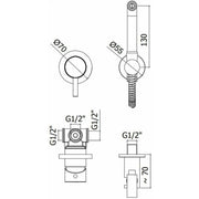 Set bidet incasso tondo Paffoni con miscelatore colore nero opaco by CeramicStore | Lo specialista del tuo bagno