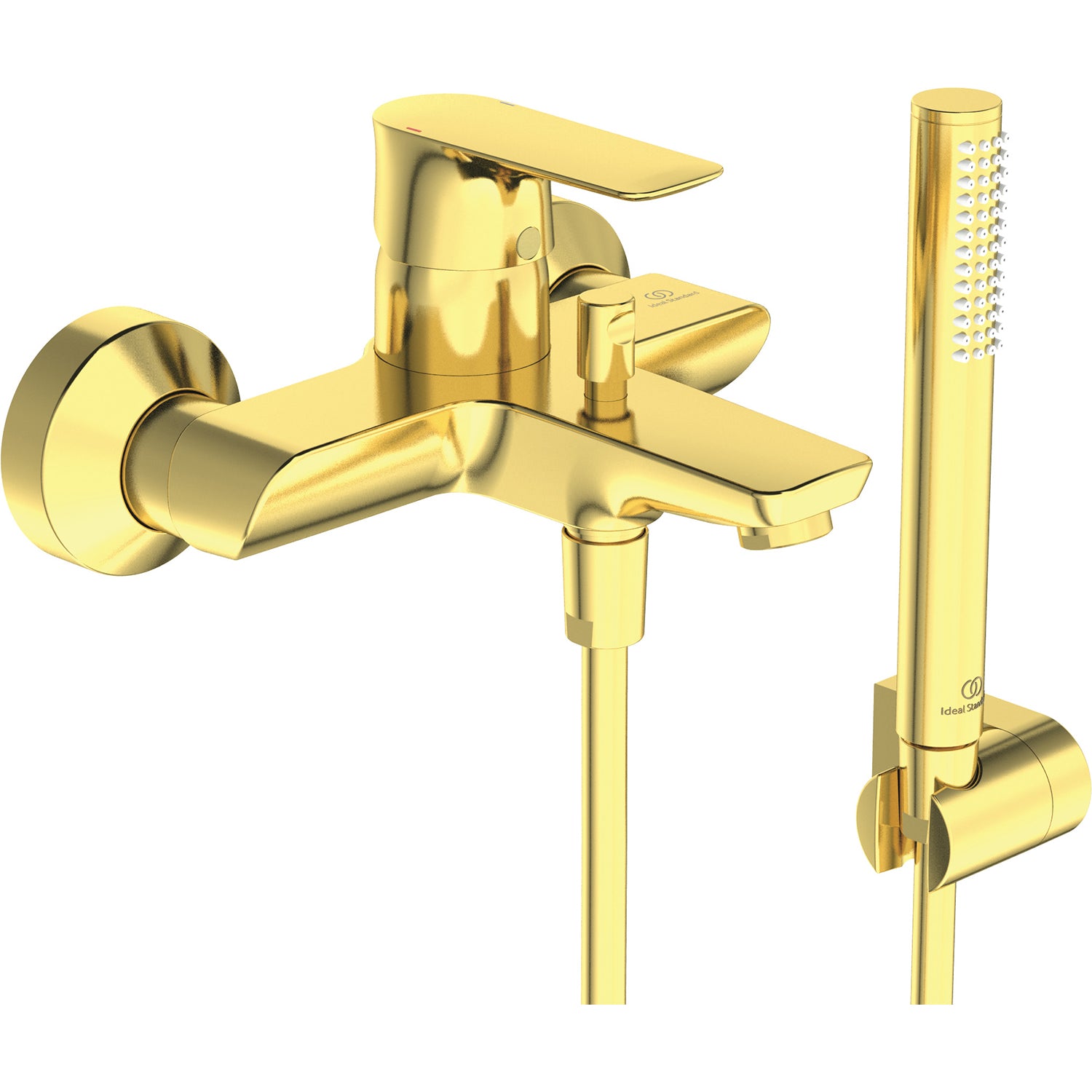 Miscelatore esterno per doccia/vasca Ideal Standard Connect AIR con doccetta stick finitura BrushedGold by CeramicStore | Lo specialista del tuo bagno