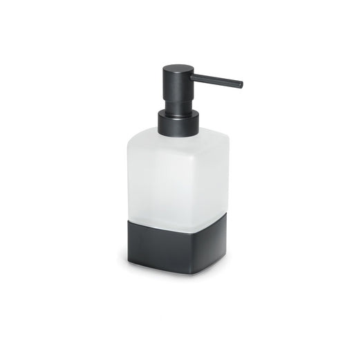 Dispenser sapone da appoggio con erogatore in Ottone Gedy serie Lounge - Nero Matt
