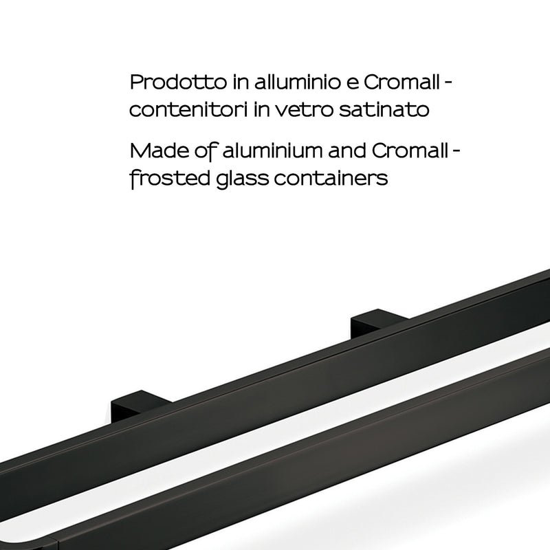 Portasalviette attrezzabile 5447 Gedy serie Lounge - Nero Matt