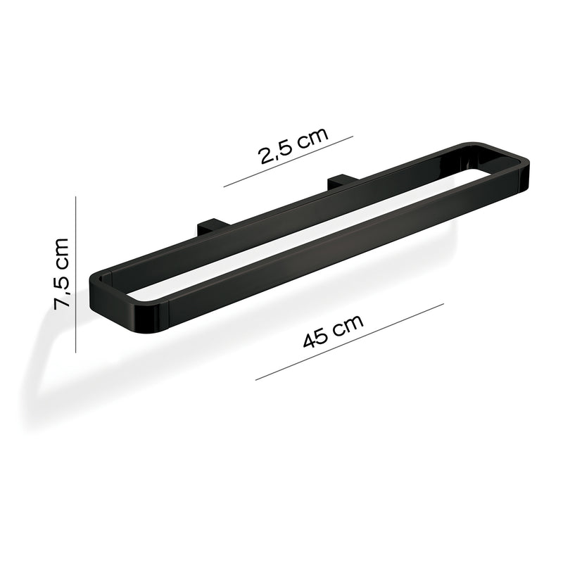 Portasalviette attrezzabile 5447 Gedy serie Lounge - Nero Matt