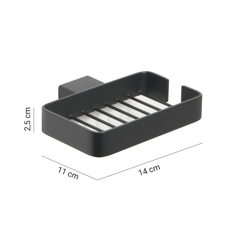 Portaoggetti doccia a parete Gedy serie Lounge - Nero Matt by CeramicStore | Lo specialista del tuo bagno
