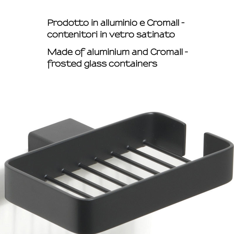 Portaoggetti doccia a parete Gedy serie Lounge - Nero Matt by CeramicStore | Lo specialista del tuo bagno