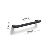Portasalviette a parete Gedy serie Lounge 30 cm - Nero Matt by CeramicStore | Lo specialista del tuo bagno