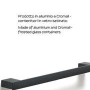 Portasalviette a parete Gedy serie Lounge 30 cm - Nero Matt by CeramicStore | Lo specialista del tuo bagno