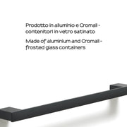 Portasalviette a parete Gedy serie Lounge 45 cm - Nero Matt by CeramicStore | Lo specialista del tuo bagno