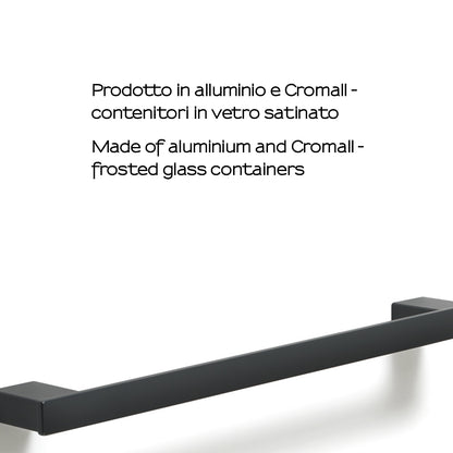 Portasalviette a parete Gedy serie Lounge 45 cm - Nero Matt by CeramicStore | Lo specialista del tuo bagno