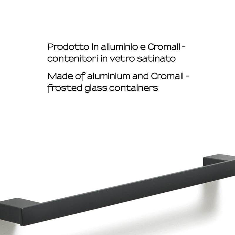 Portasalviette a parete Gedy serie Lounge 45 cm - Nero Matt by CeramicStore | Lo specialista del tuo bagno