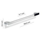 Portasalviette a parete Gedy serie Lounge 60 cm - Cromato by CeramicStore | Lo specialista del tuo bagno