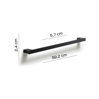 Portasalviette a parete Gedy serie Lounge 60 cm - Nero Matt by CeramicStore | Lo specialista del tuo bagno
