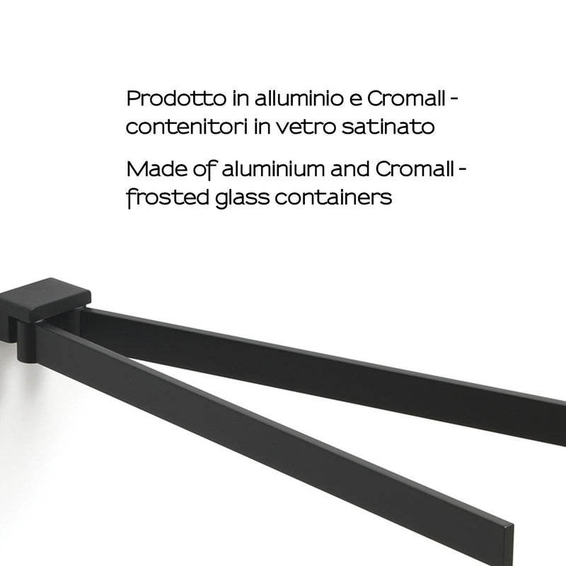 Portasalviette a snodo Gedy serie Lounge - Nero Matt by CeramicStore | Lo specialista del tuo bagno