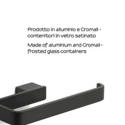 Portasalviette ad anello Gedy serie Lounge - Nero Matt by CeramicStore | Lo specialista del tuo bagno