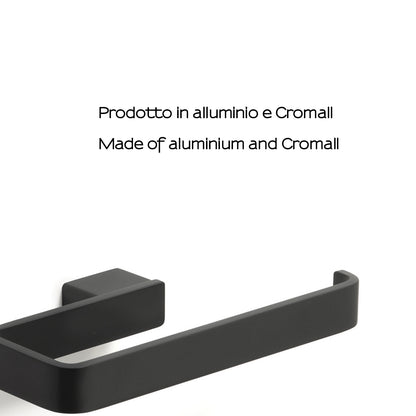 Portasalviette ad anello Gedy serie Lounge - Nero Matt by CeramicStore | Lo specialista del tuo bagno