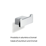 Appendiabiti doppio a parete Gedy serie Lounge - Cromato by CeramicStore | Lo specialista del tuo bagno