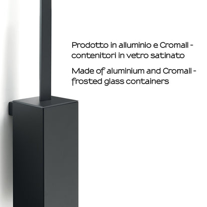 Scopino a parete con ciuffo in setole Gedy serie Lounge - Nero Matt by CeramicStore | Lo specialista del tuo bagno