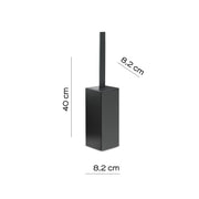 Scopino da appoggio con ciuffo in setole Gedy serie Lounge - Nero Matt by CeramicStore | Lo specialista del tuo bagno