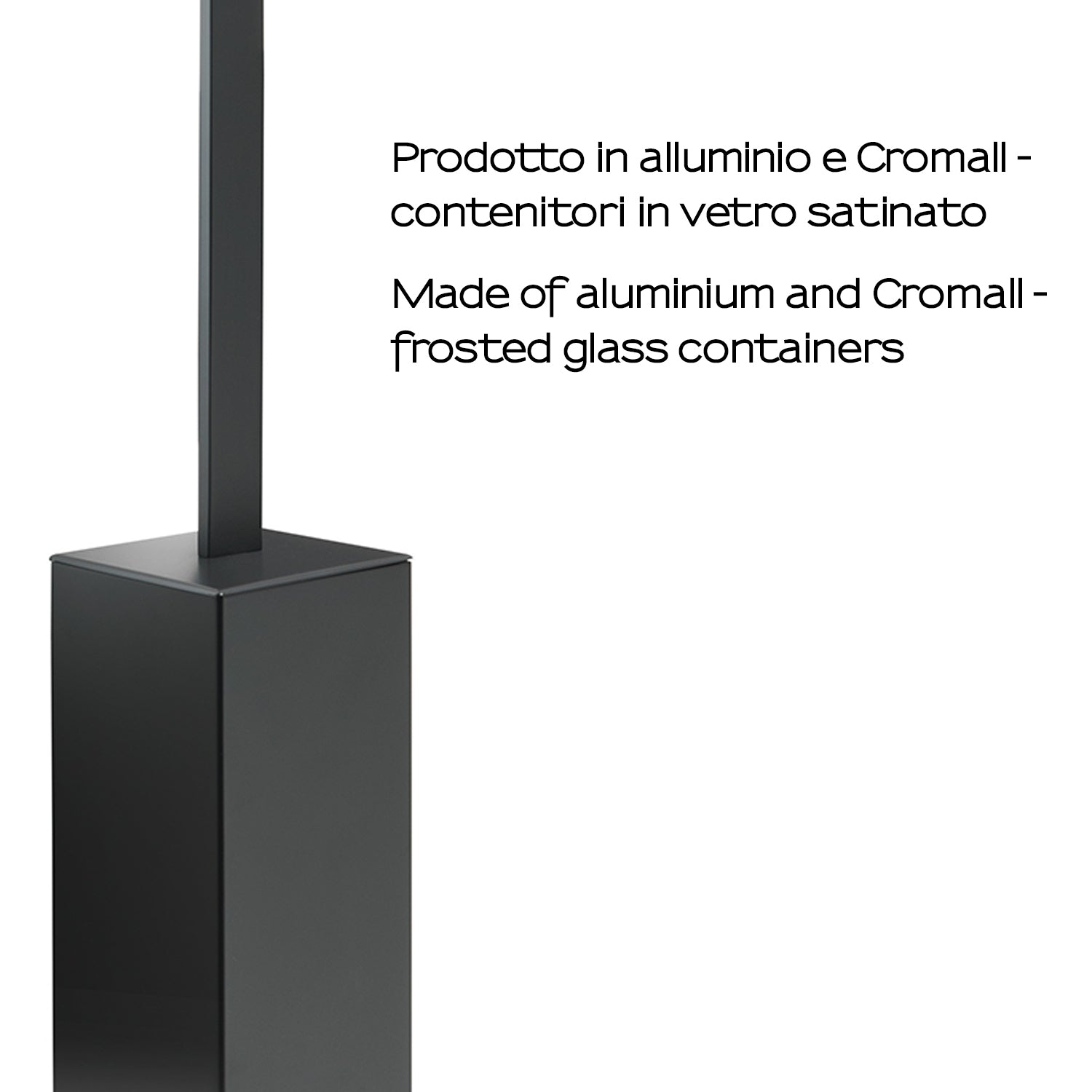 Scopino da appoggio con ciuffo in setole Gedy serie Lounge - Nero Matt by CeramicStore | Lo specialista del tuo bagno