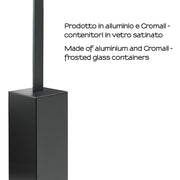 Scopino da appoggio con ciuffo in setole Gedy serie Lounge - Nero Matt by CeramicStore | Lo specialista del tuo bagno