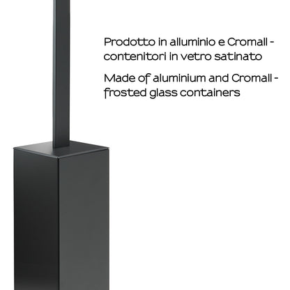 Scopino da appoggio con ciuffo in setole Gedy serie Lounge - Nero Matt by CeramicStore | Lo specialista del tuo bagno