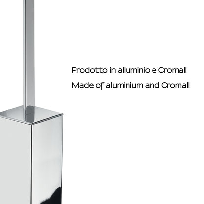 Scopino da appoggio con ciuffo in setole Gedy serie Lounge - Cromato by CeramicStore | Lo specialista del tuo bagno
