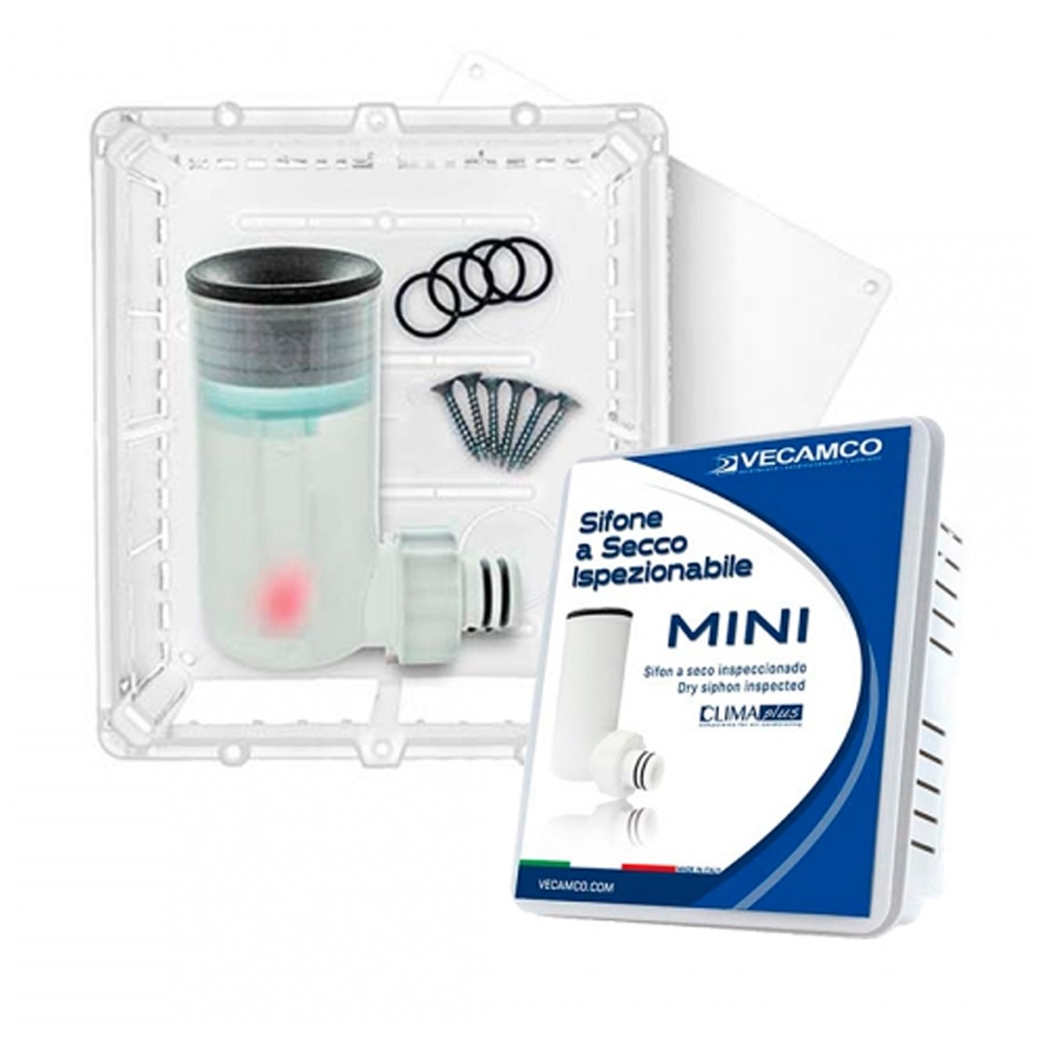 Kit Sifone a secco con scarico orizzontale Mini 154x174x58 mm by CeramicStore | Lo specialista del tuo bagno