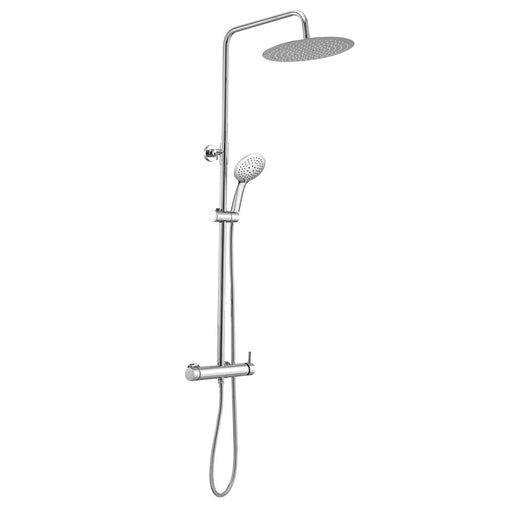 Colonna doccia con soffione tondo ultrapiatto e doccetta due funzioni by GME - Cromata by CeramicStore | Lo specialista del tuo bagno