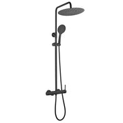 Colonna doccia con soffione tondo ultrapiatto e doccetta due funzioni by GME - Nera opaca by CeramicStore | Lo specialista del tuo bagno