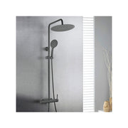 Colonna doccia con soffione tondo ultrapiatto e doccetta due funzioni by GME - Nera opaca by CeramicStore | Lo specialista del tuo bagno