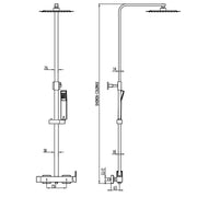 Colonna doccia con soffione ultrapiatto 'Inverter C' by GME - Nera opaca by CeramicStore | Lo specialista del tuo bagno