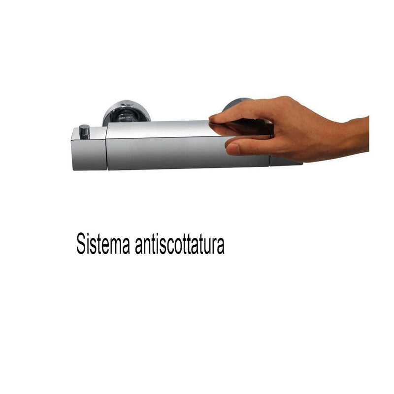 Colonna doccia con soffione ultrapiatto serie 'Quadra à©lite' by GME - Cromata by CeramicStore | Lo specialista del tuo bagno