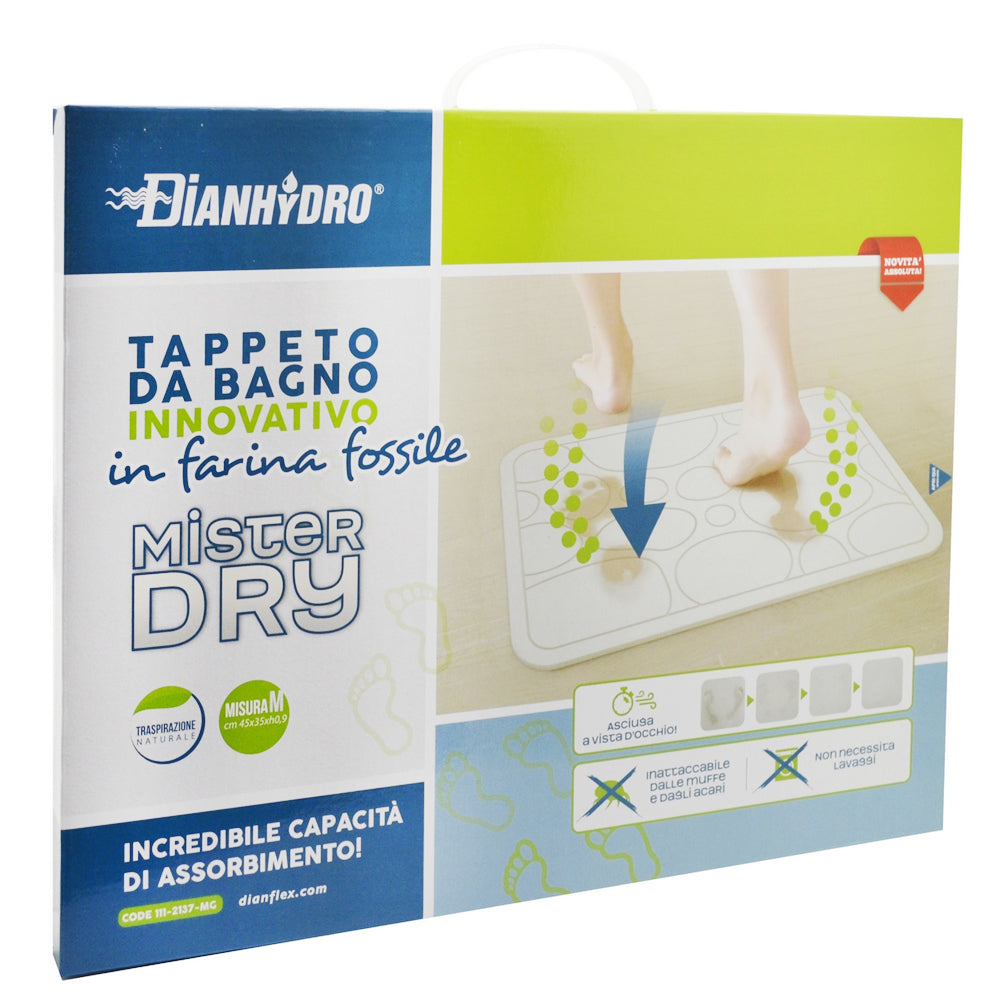 Tappetino Bagno Mr Dry in farina fossile Innovativo ad asciugatura rapida cm 60x39 by CeramicStore | Lo specialista del tuo bagno
