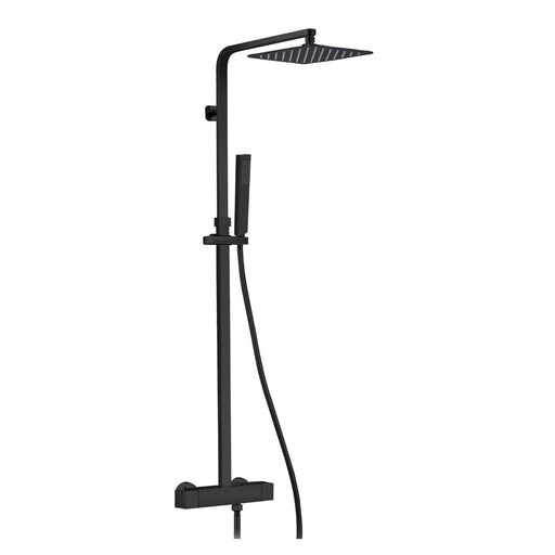 Colonna doccia con soffione ultrapiatto serie 'Quadra à©lite' by GME - Nera opaca by CeramicStore | Lo specialista del tuo bagno