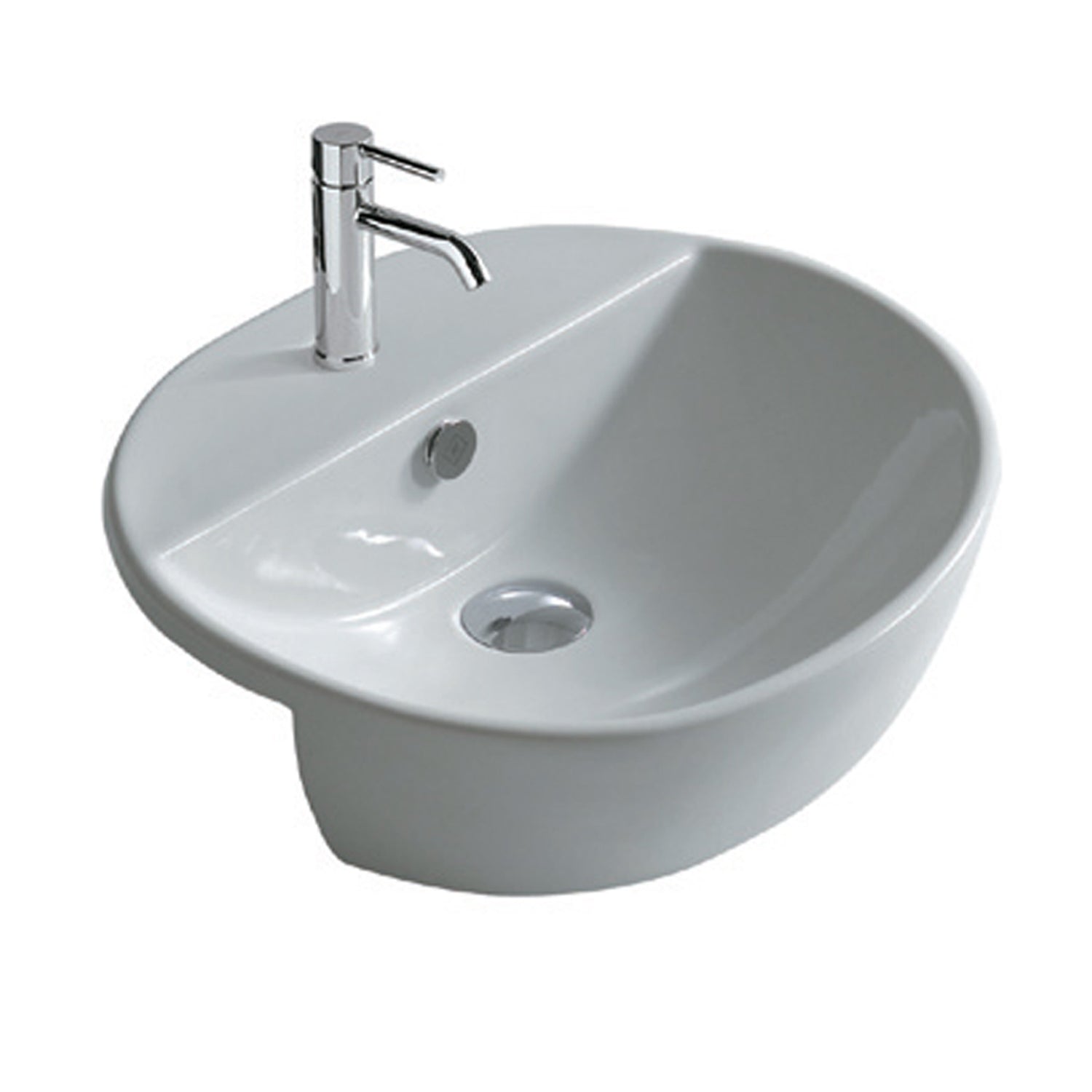 Lavabo Semincasso in ceramica 50x43 cm Galassia €“ Bianco by CeramicStore | Lo specialista del tuo bagno