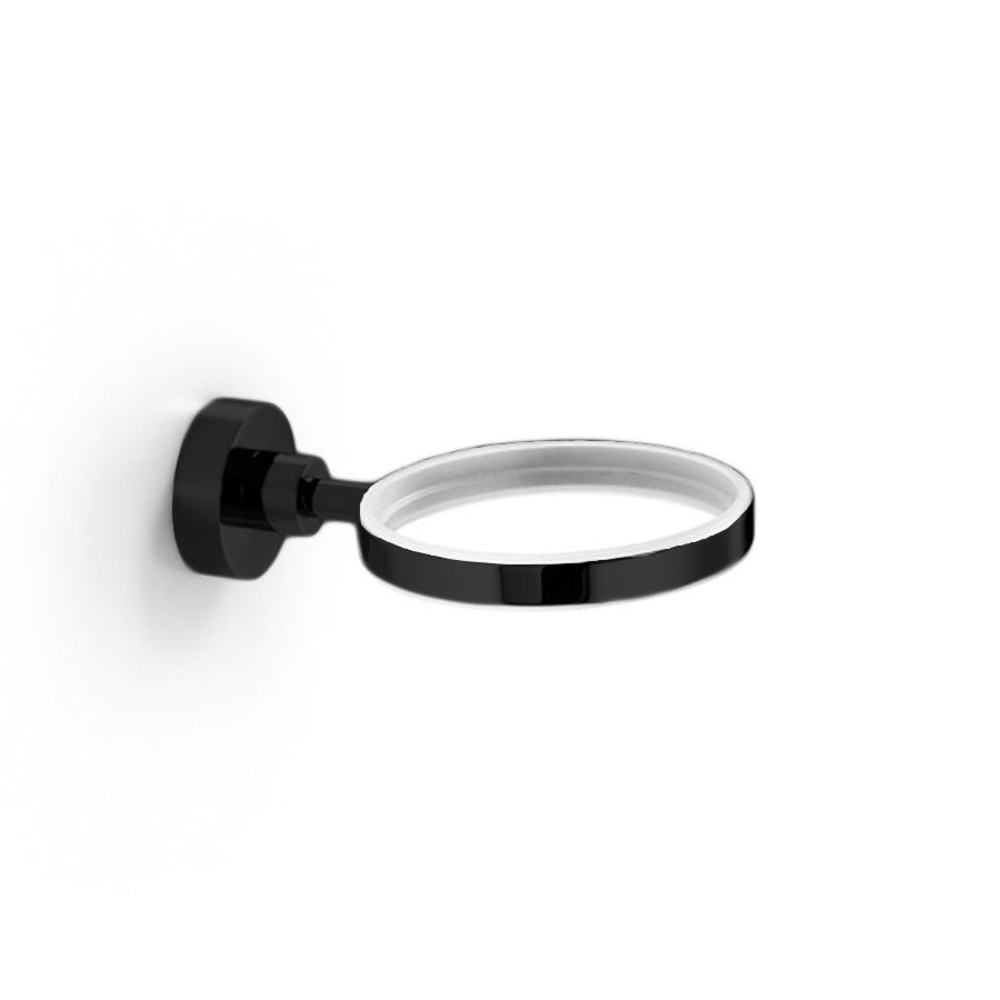 Supporto per portascopino wc Lineabeta collezione Baketo in ottone verniciato nero by CeramicStore | Lo specialista del tuo bagno