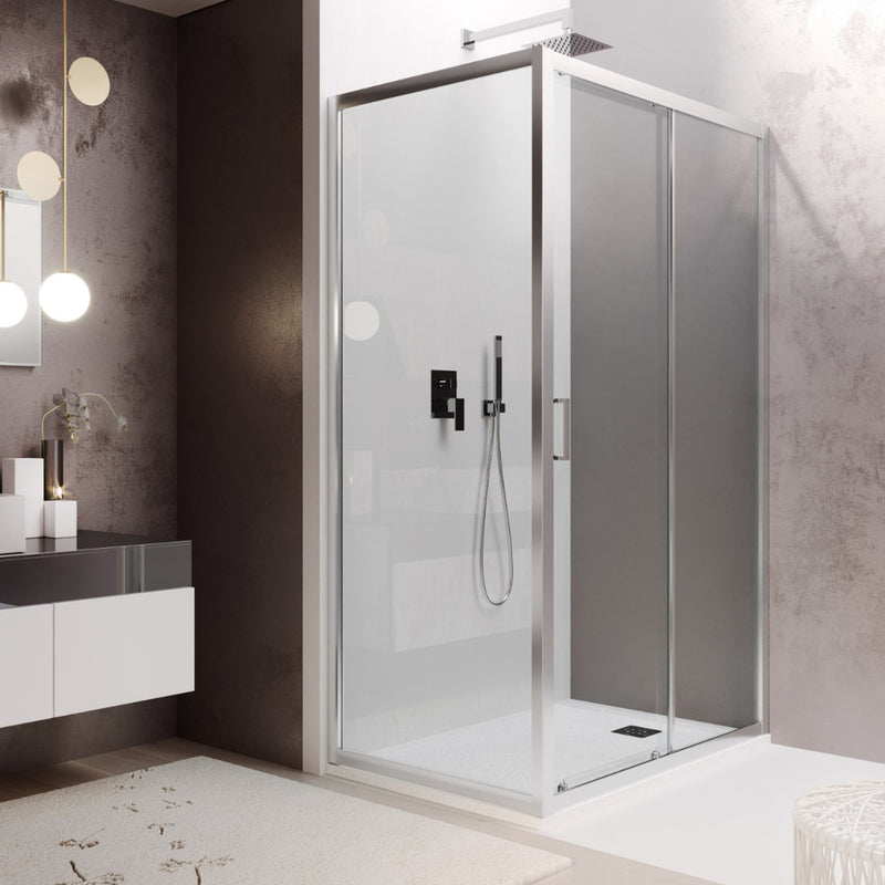 Box doccia 70x100 modello Loop con porta scorrevole cristallo 6 mm anticalcare Smart Clean by CeramicStore | Lo specialista del tuo bagno