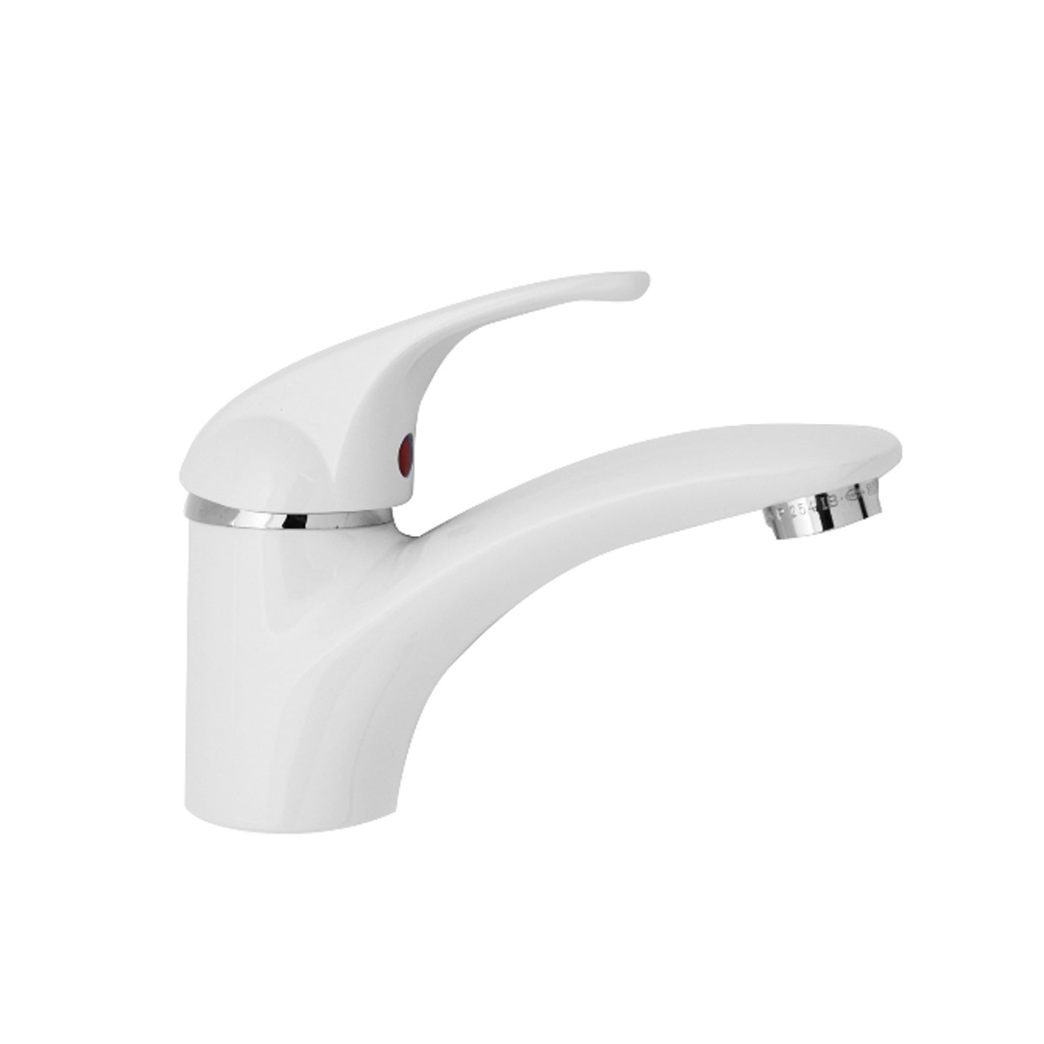Monocomando lavabo Eurorama serie Marzia cartuccia diam. 40 - bianco opaco/cromo by CeramicStore | Lo specialista del tuo bagno